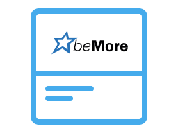 Blue box showing the beMore training plan