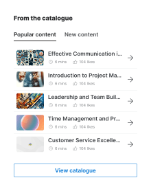 A screenshot of modules available in the Academy Point catalogue