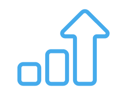Blue arrow facing upwards