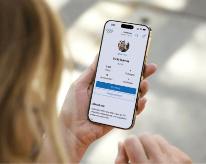 The NHS LMS being used on a smartphone