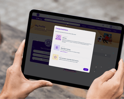 The Currys LMS being used on a tablet device