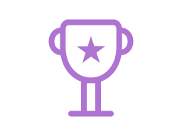 Purple trophy with a star icon in the centre