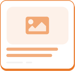 A simplified content tile in orange