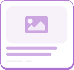A simplified content tile in purple